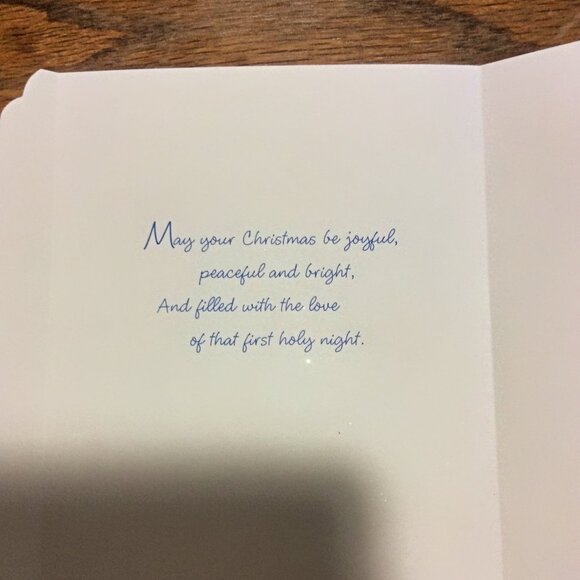 Vtg Hallmark Christmas Card Shepherd & Lambs Glitter Star Nativity Scene Lot 20 - Picture 5 of 5